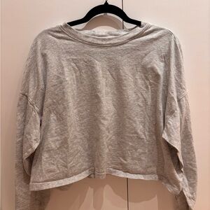 Calvin Klein Light Gray Cropped Shirt